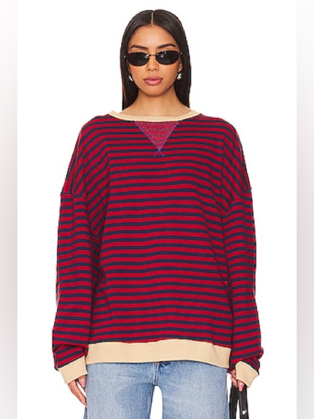 We The Free Classic Striped Oversized Crewneck - Picture 4 of 12